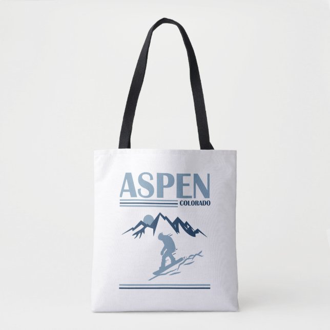 Tote Bag Station de ski d'Aspen Colorado (Devant)