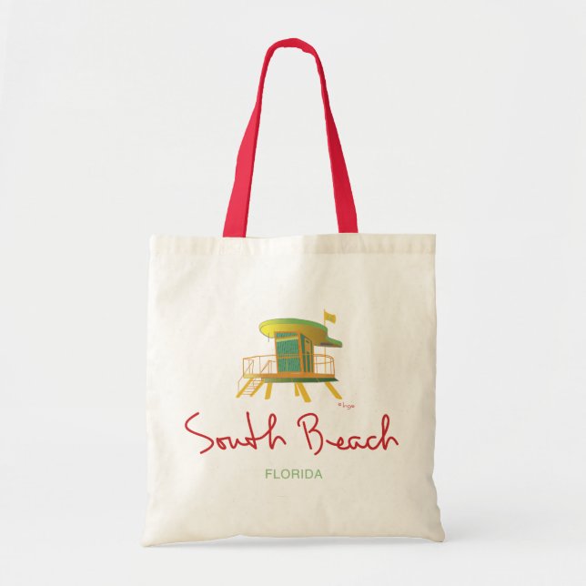 Tote Bag Station du sud de maître nageur de plage (Devant)