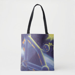 Tote Bag Station spatiale orbitante de science-fiction vint