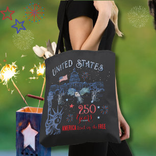 Tote Bag Statue de la Liberté et aigle de 250 ans de libert