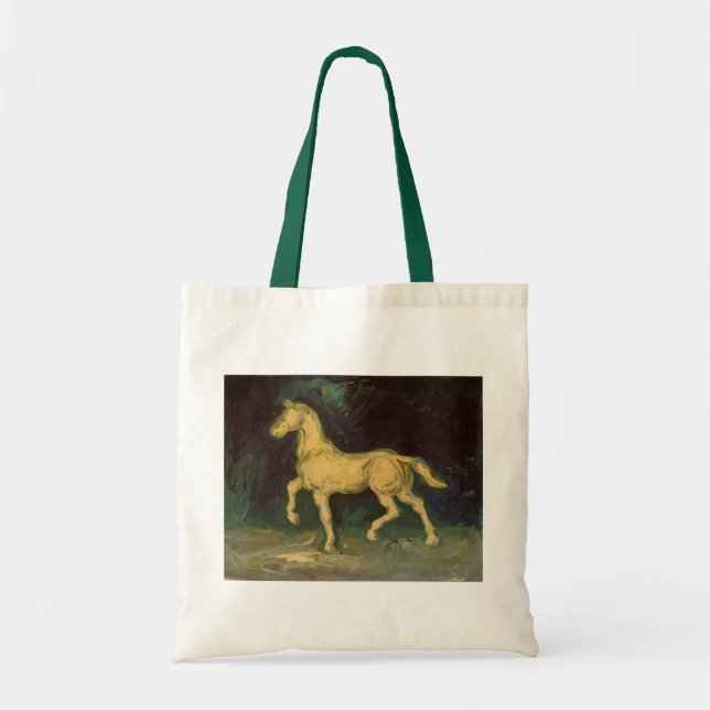 Tote Bag Statuette en plâtre d'un cheval par Vincent van Go (Devant)