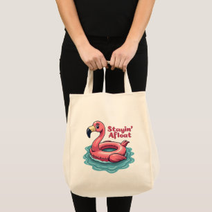 Tote Bag Stayin’ En Mer Funny Flamant rose Pool Flottant Re
