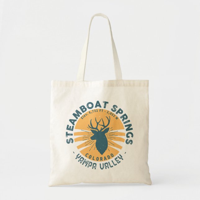 Tote Bag Steamboat Springs Colorado Mountain Camping Randon (Devant)