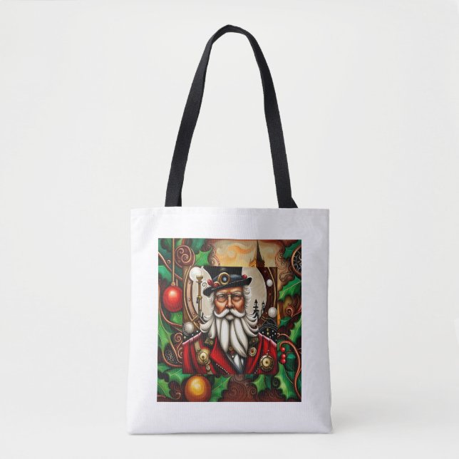 Tote Bag Steampunk Père Noël Yuletide Enchanter (Devant)