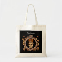 Steampunk Theme Top Hat Skull Thunder_Cove