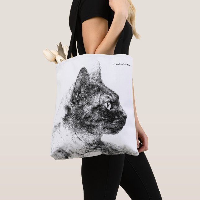 Tote Bag Stella le chat gris (De près)