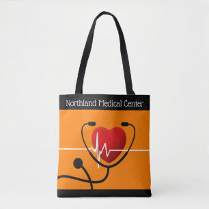 Tote Bag Stéthoscope, centre de soins cardiaques et EKG