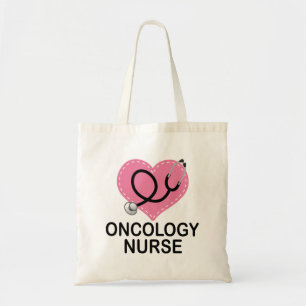 Tote Bag Stéthoscope de coeur d'infirmière d'oncologie