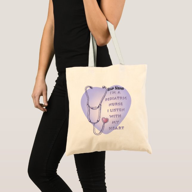 Tote Bag Stéthoscope d'infirmière pédiatrique (Devant (produit))