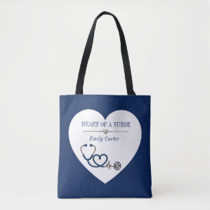 Tote Bag Stéthoscope en forme de cœur pour la retraite et l