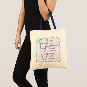 Tote Bag Stéthoscope infirmière exceptionnelle