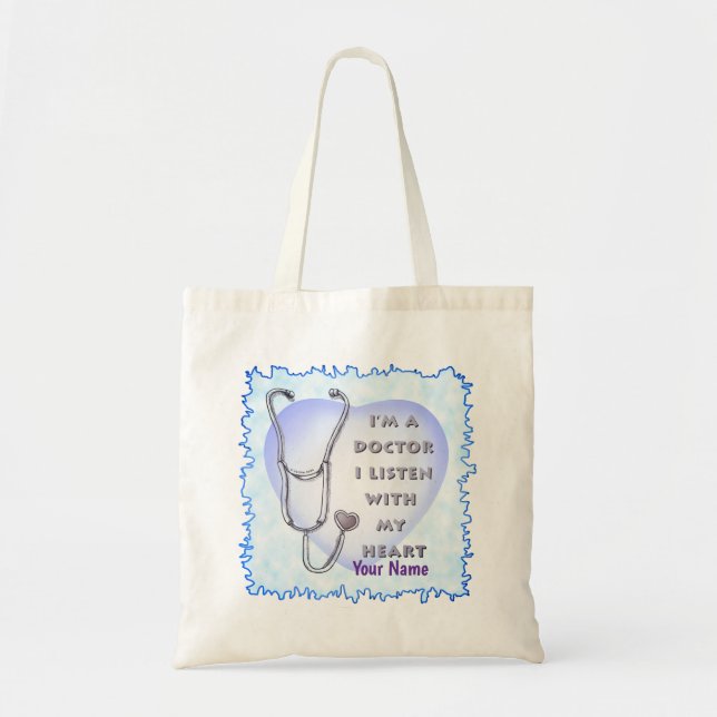 Tote Bag Stéthoscope Médecin du cœur (Devant)