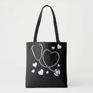 Tote Bag Stethoscope Nurse Love Hospital