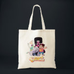 Tote Bag Steven Universe | Crystal Gem Group Huddle<br><div class="desc">Découvrez les Crystal Gems Steven Universe,  Garnet,  Pearl et Amethyst dans cette pose groupée !</div>