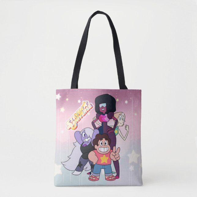Tote Bag Steven Universe | Pose du groupe Crystal Gem (Devant)