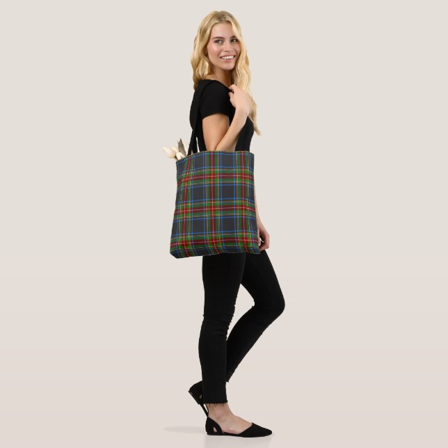 Tote Bag Stewart Stuart Clan noir Tartan Plaid (Sur le modèle)