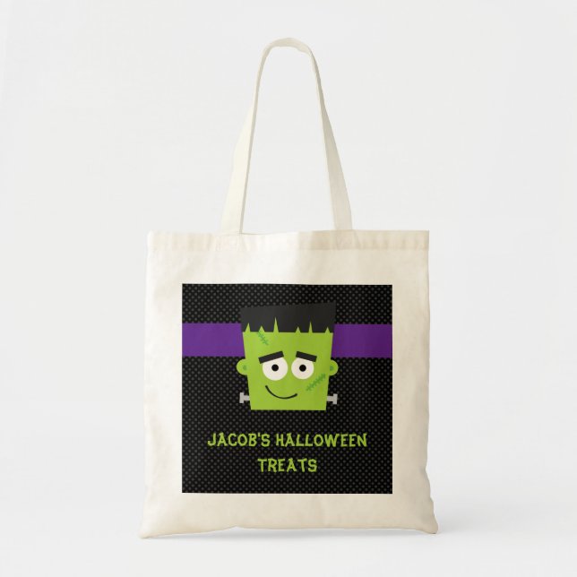 Tote Bag Sticker Frankenstein Halloween, Enfants Halloween (Devant)