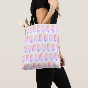 Tote Bag Sticks Popsicle Colorful Pastel Motif d'été