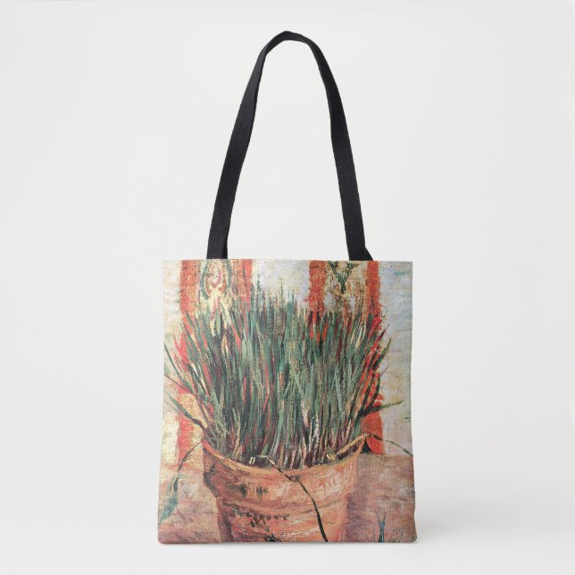Tote Bag Still Life Flowerpot w Chives par Vincent van Gogh (Devant)