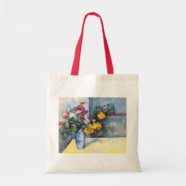 Tote Bag Still Life Flowers in a Vase By Paul Cezanne (Devant)