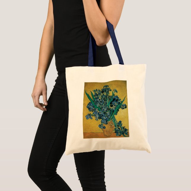 Tote Bag Still Life Vase with Irises by Vincent van Gogh (Devant (produit))