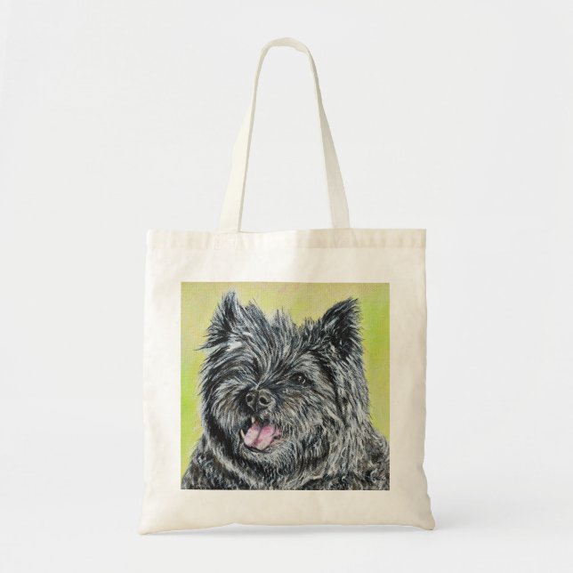 Tote Bag Stiller le Cairn Terrier Peinture (Devant)