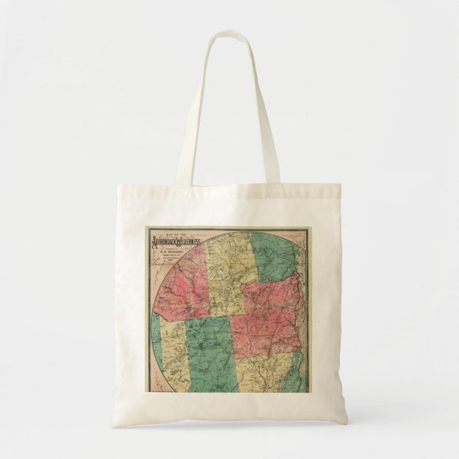 Tote Bag Stoddard's Map of the Adirondack Wilderness, 1883 (Devant)