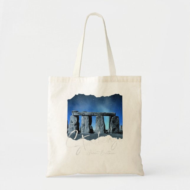 Tote Bag Stonehenge Angleterre Souvenir - Stonehenge En Nui (Devant)
