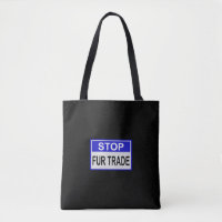 Stop Fur Trade Panneau bleu