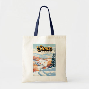 Tote Bag Stowe Vermont Vintage hiver
