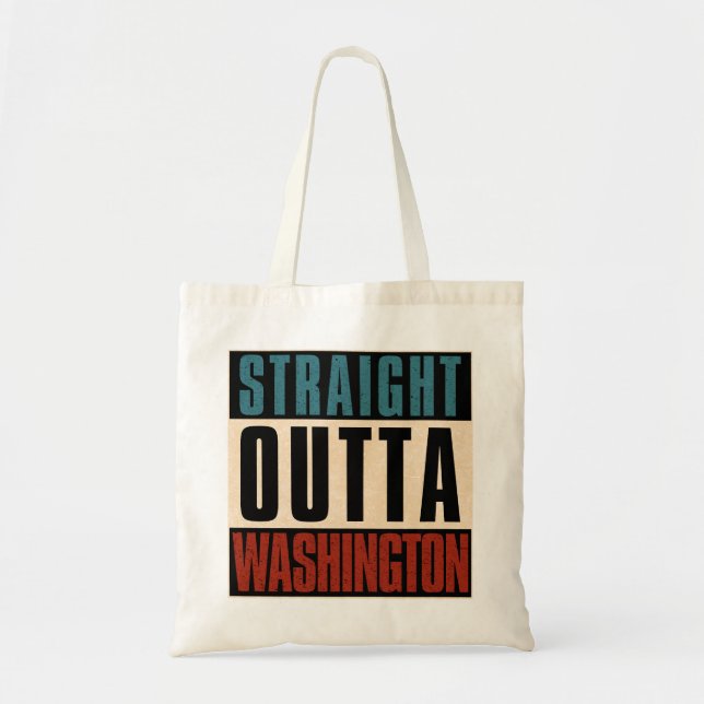 Tote Bag Straight Outta Washington District de Columbia DC (Devant)