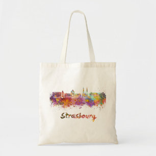 Tote Bag Strasbourg skyline in watercolor