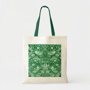 Tote Bag Strawberry Thief Green, William Morris