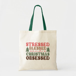 Tote Bag Stressé, béni et observé à Noël