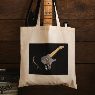 Tote Bag Striking Black Electric Guitare instrument de musi