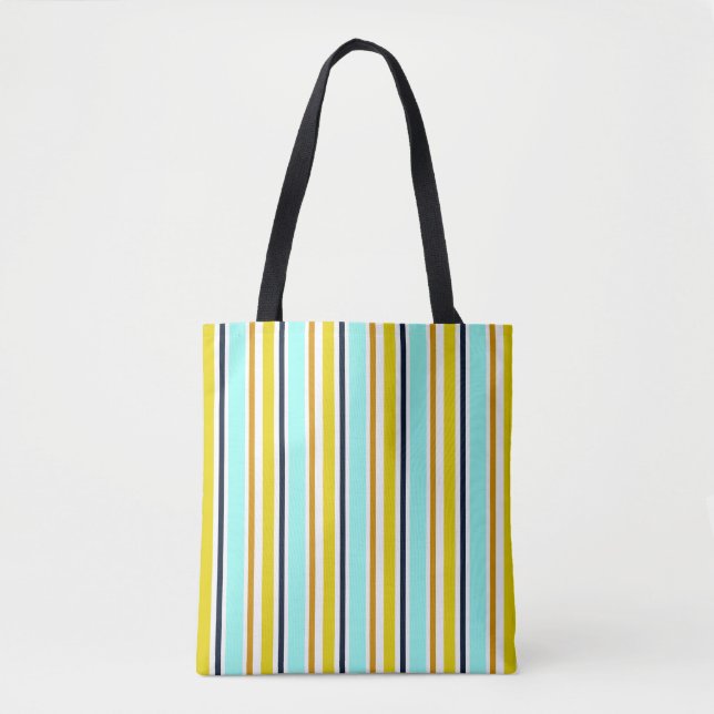 Tote Bag Striped abstract background with color stripes. Vi (Devant)
