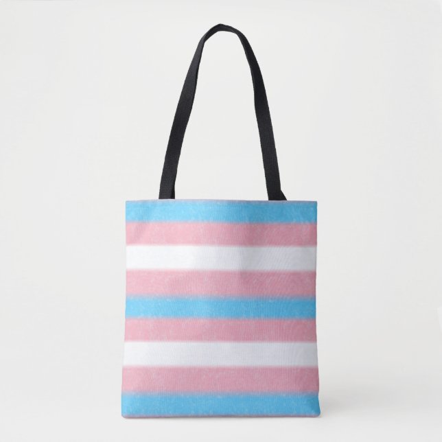 Tote Bag Stripes de Colors Pride Transgenre (Devant)