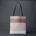 Tote Bag Stripes modernes avec Monogramme Beige Mauve<br><div class="desc">Motif rayée colorée et tendance,  avec des couleurs harmonieuses dans les tons beige,  blush et mauve. Personnalisez avec votre nom ou votre monogramme. Si vous en avez besoin dans différentes couleurs,  veuillez cliquer sur le bouton de contact sous la description du produit,  je suis heureux de vous aider.</div>