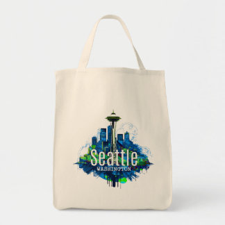 Tote Bag Stroke Skyline de Seattle