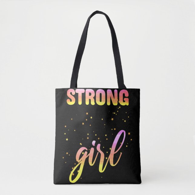 Tote Bag Strong Girl Pastel Star (Devant)