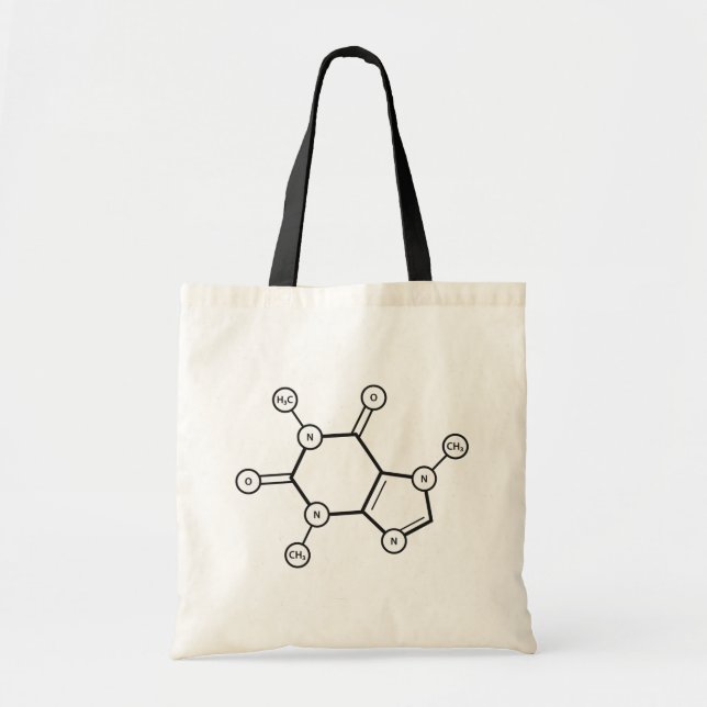 Tote Bag structure moléculaire de la caféine (Devant)