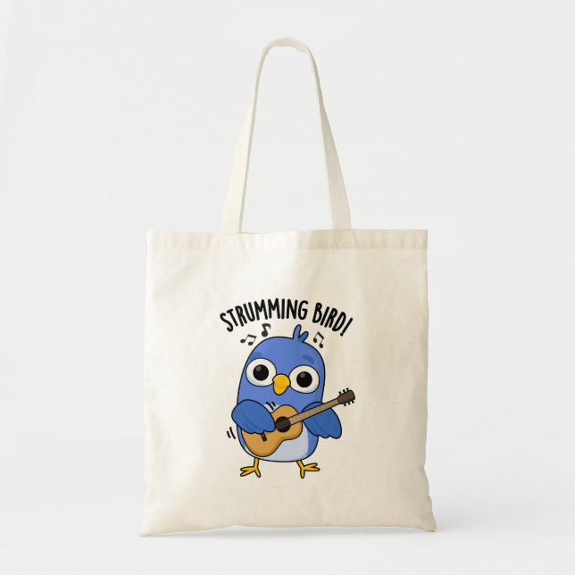 Tote Bag Strumming Bird amusant animal jeu (Devant)