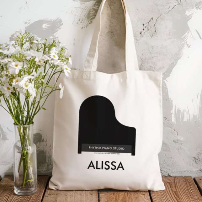Tote Bag Studio De Musique De Piano, Étudiant Promotionnel  (Créateur téléchargé)