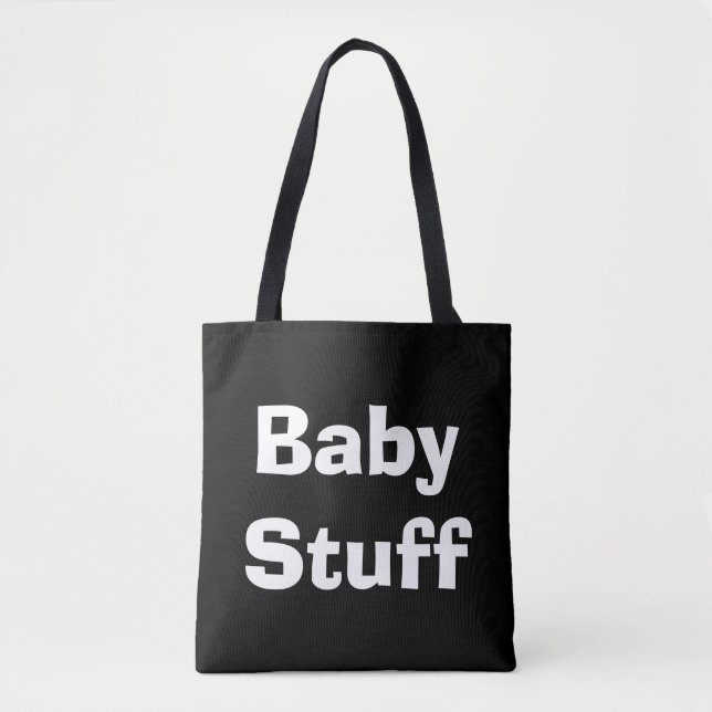 Tote Bag Stuff bébé noir et blanc (Devant)