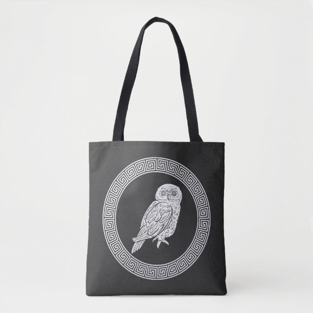 Tote Bag Style antique Chouette grecque antique (Devant)