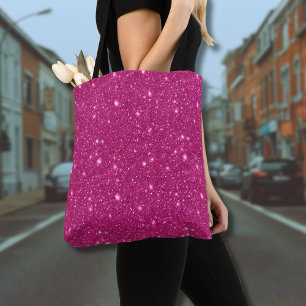 Tote Bag Style Classique de la Saint-Valentin Rose Pailleté