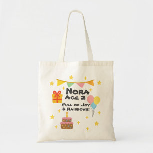 Tote Bag Style Crayon modifiable - Fiesta arc-en-ciel 1 à 8