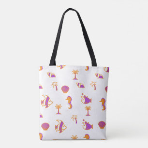 Tote Bag Stylé Cute Coloré Vie de Mer Motif sous-marin