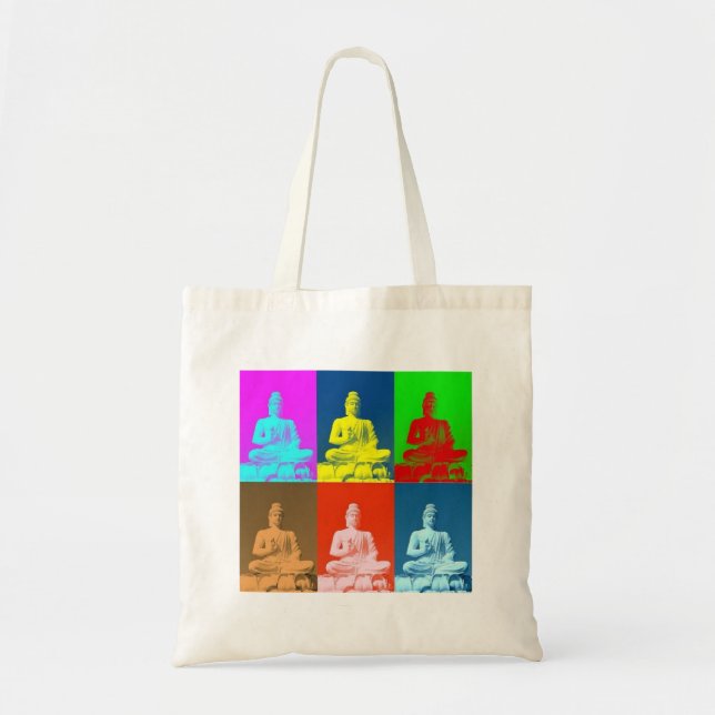 Tote Bag Style d'art de bruit de Bouddha (Devant)
