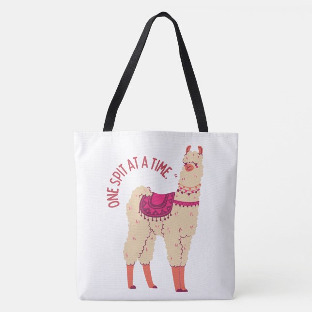 TOTE BAG STYLE DE CITATION DE LLAMA (Devant)